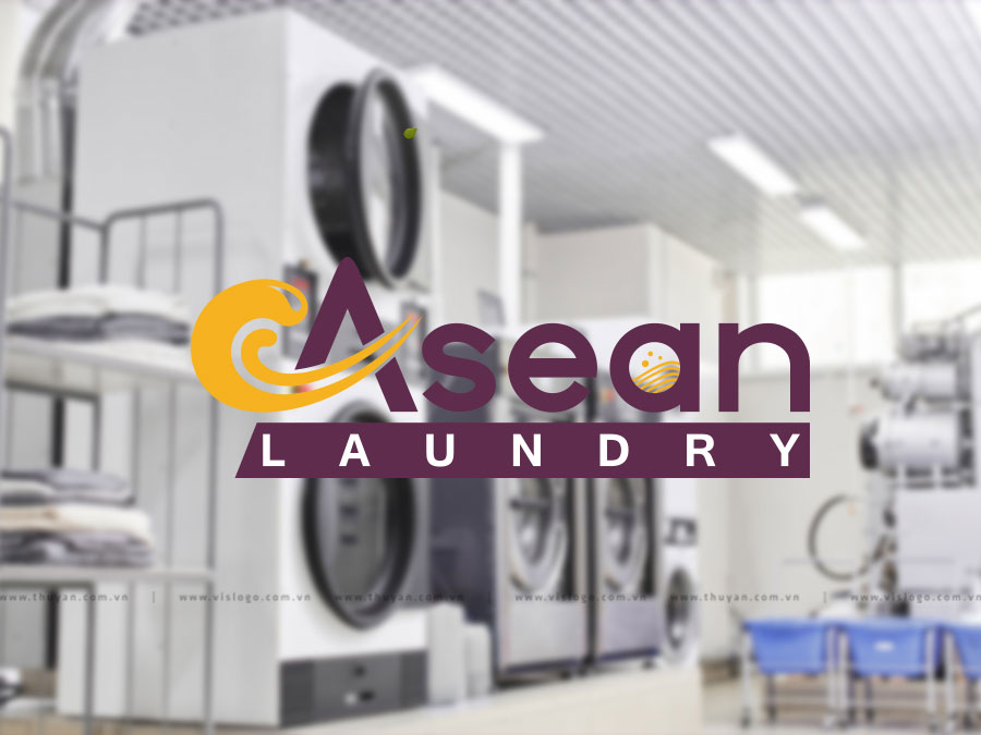 Thiết kế logo, nhận diện thương hiệu giặt ủi ASEAN LAUNDRY