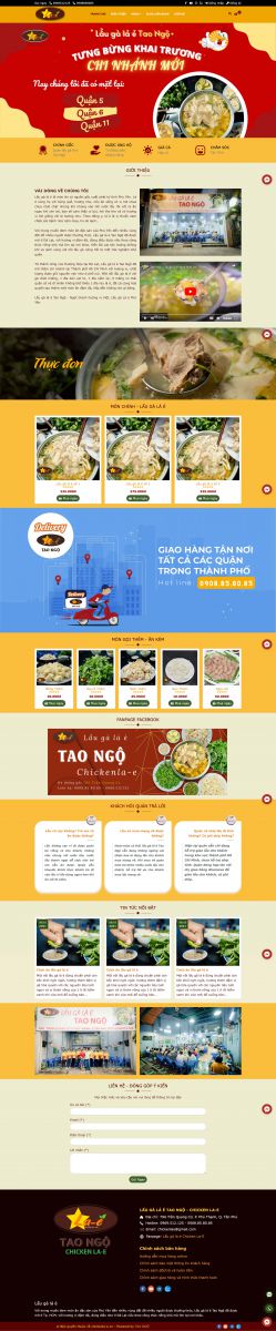 Thiết kế logo, nhận diện thương hiệu Lẩu gà lá é Tao Ngộ